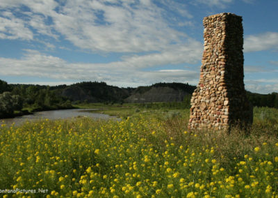 June picture of the remains of a homestead on the Beckman WMA west of Denton Montana. Image is from the Beckman Wildlife Management Area Picture Tour.