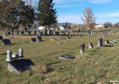 November picture of the Whitehall Cemetery in Whitehall, Montana. Image is from the Whitehall Montana Picture Tour.