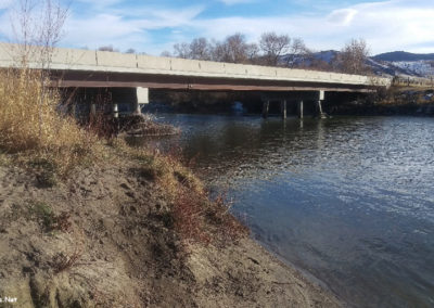 November picture of the Mayflower Bridge over the Jefferson River near Whitehall, Montana. Image is from the Whitehall Montana Picture Tour.