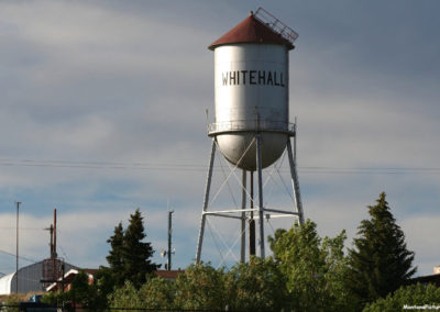 June sunset picture of the old municipal Water Tank in Whitehall, Montana. Image is from the Whitehall Montana Picture Tour.