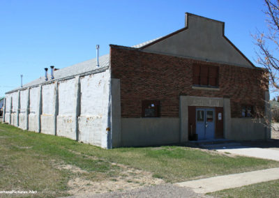 April picture of the Geraldine Auditorium in Geraldine Montana. Image is from the Geraldine and Square Butte Montana Picture Tour.