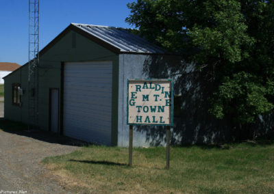 July picture of Geraldine City Hall in Geraldine Montana. Image is from the Geraldine and Square Butte Montana Picture Tour.