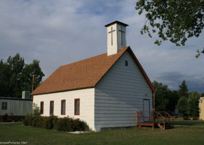 August picture of the First Golden Valley Baptist Church in Ryegate, Montana. Image is from the Ryegate Montana Picture Tour.