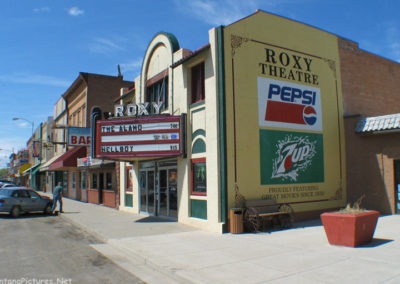 April picture of Roxy Theater on Main Street in Forsyth Montana. Image is from the Forsyth Montana Picture Tour.