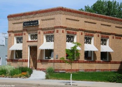 A June picture of the relocated Vananda Bank building in in Forsyth Montana. Image is from the Forsyth Montana Picture Tour.