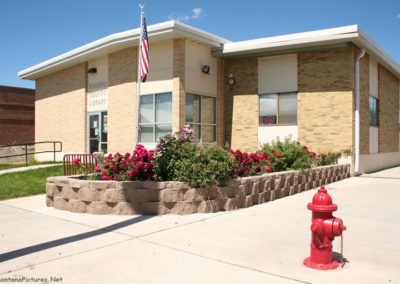 A June picture of the Rosebud County Library in Forsyth Montana. Image is from the Forsyth Montana Picture Tour.