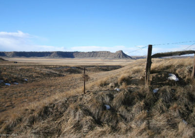 January picture of Locomotive Butte west of Highway 300. Image is from the Ryegate Montana Picture Tour.