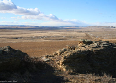 January picture of the view West from the crest of Highway 300. Image is from the Ryegate Montana Picture Tour.