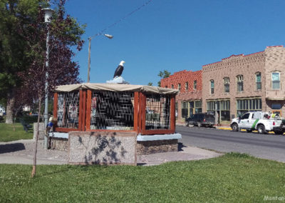 September picture of the Whitehall Trout Fountain. Image is from the Whitehall Montana Picture Tour.