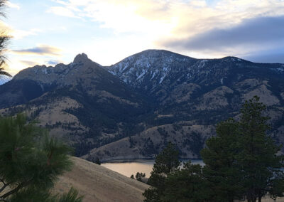 November sunset view of the "Sleeping Giant” from the Beartooth Wildlife Management Area north of Helena, Montana.